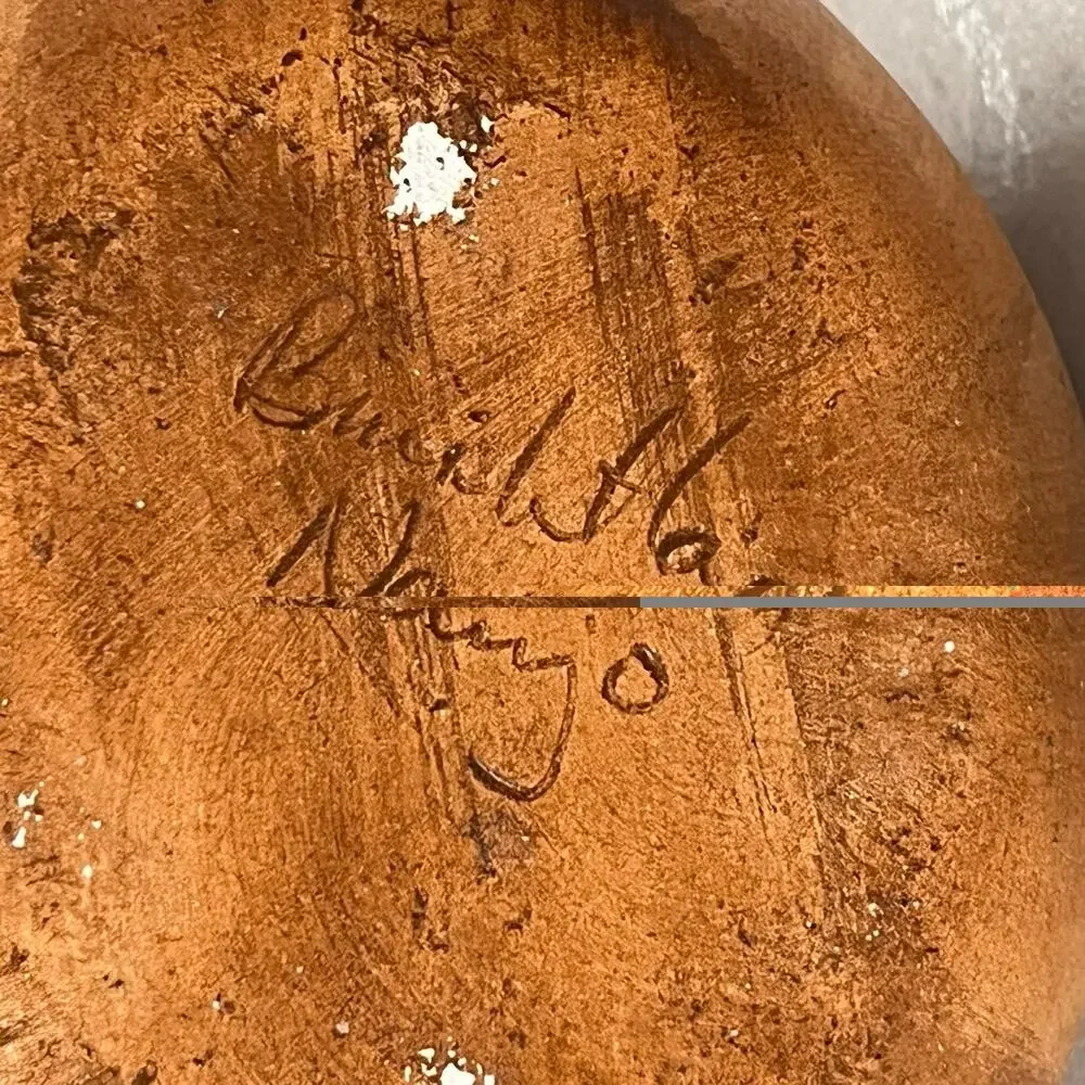 Binishtaa Navajo Native American Pottery Wedding Vase Petroglyph Etched Signed
